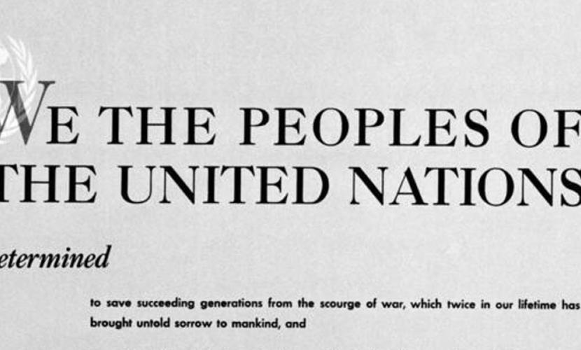 The front cover of the United Nations Charter